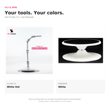 Fly & Spin: White Hot Fly-Rig 2.0 and White Posenado. Figure, Pose Plate and photography stands not included.