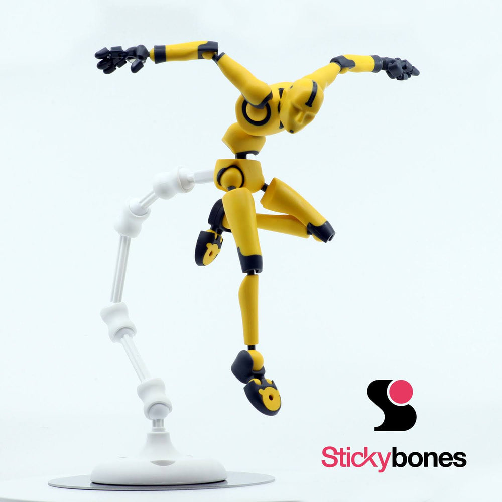 1 Stickybones Figure & 1 White Fly-Rig 2.0